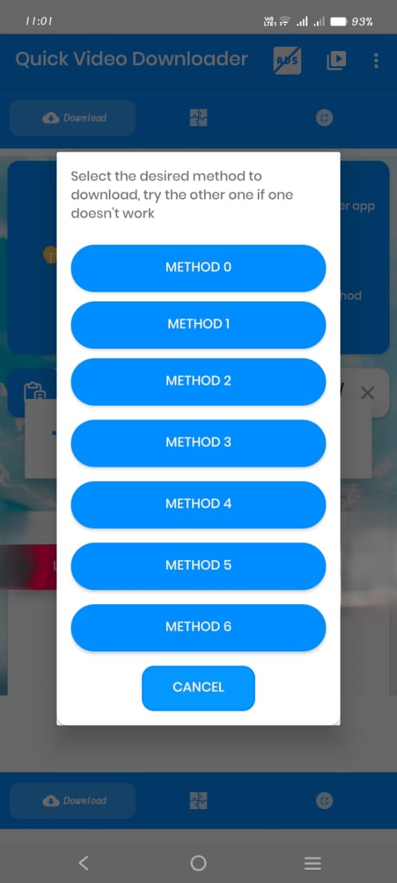 Download Methods — Multiple options 0–6